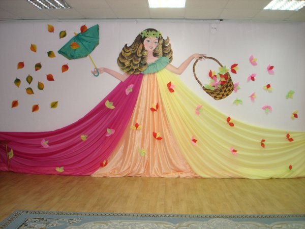 Украшение музыкального зала к весне