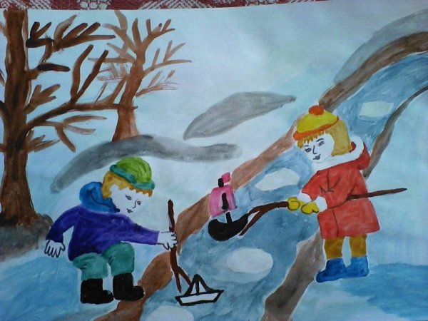 Рисование на тему Весна