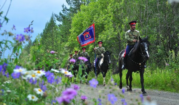Терский казак на коне