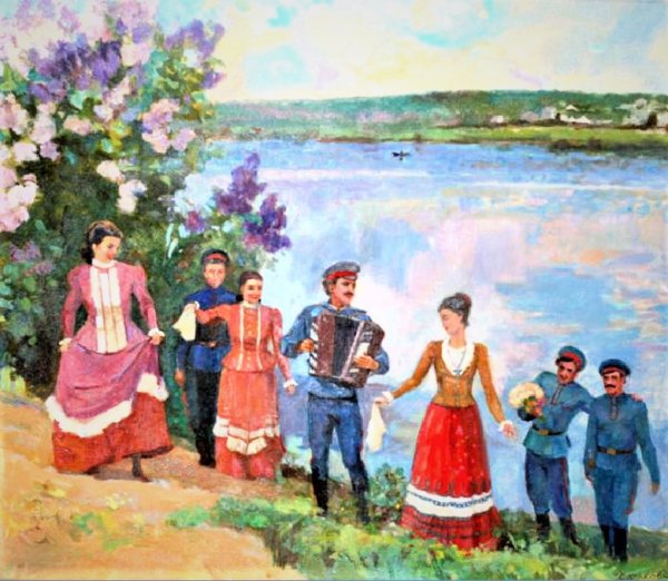 Картины художника Падалка Казачья семья