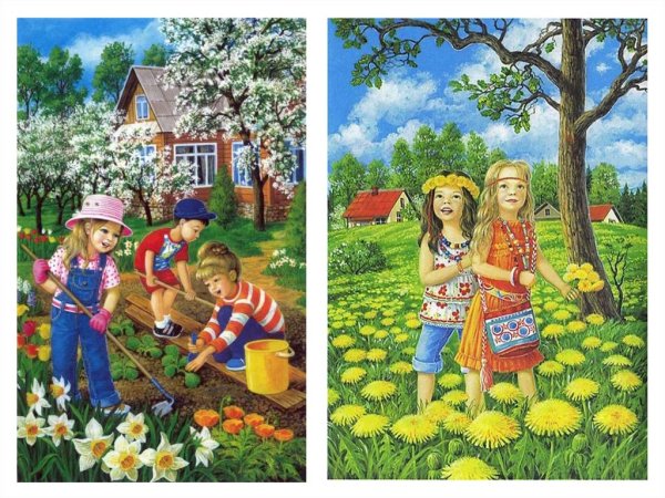 Иллюстрация к временам года Весна