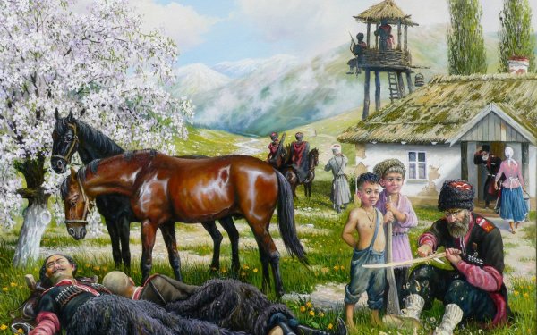 Кубанский казачий художник Андрей Лях