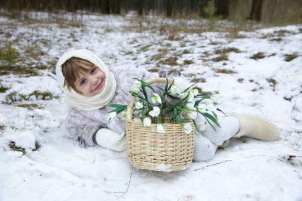 Фотосессия с подснежниками