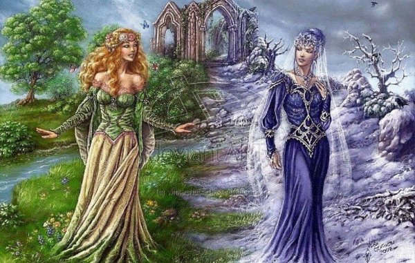 Осень в виде девушки