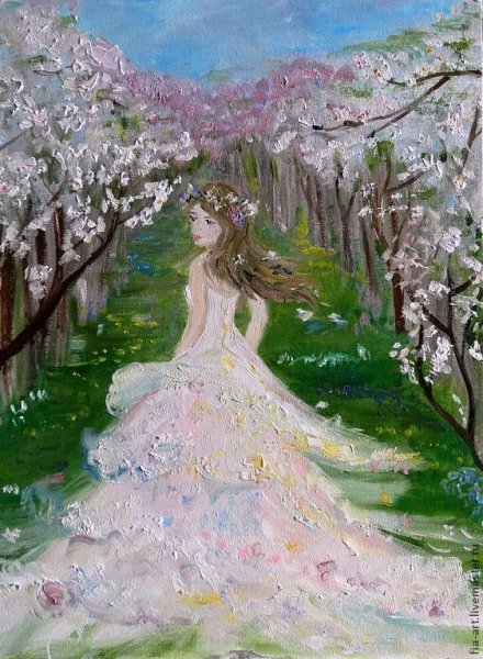 Весна красна в виде девушки