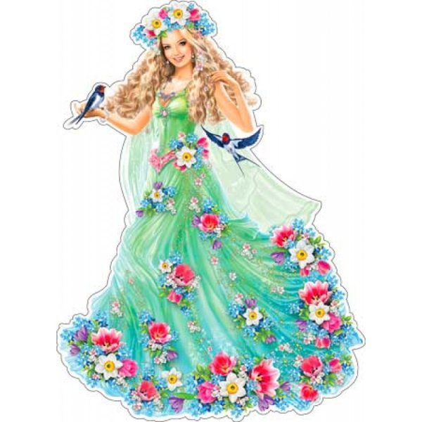 Весенняя девушка иллюстрация