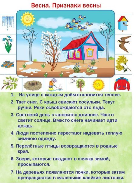 Признаки весны
