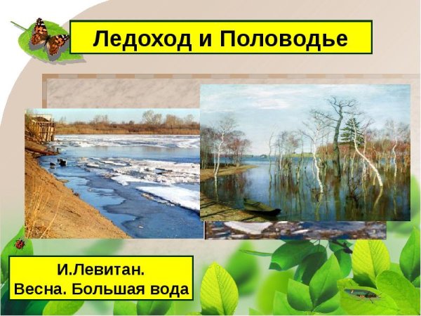 Признаки весны в неживой природе