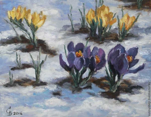Художник Гагарина крокусы гиацинты