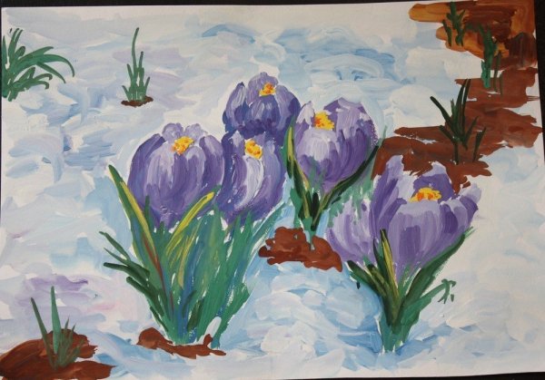 Рисование весенних цветов