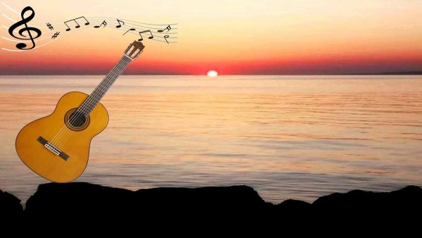 Девушка с электрогитарой арт