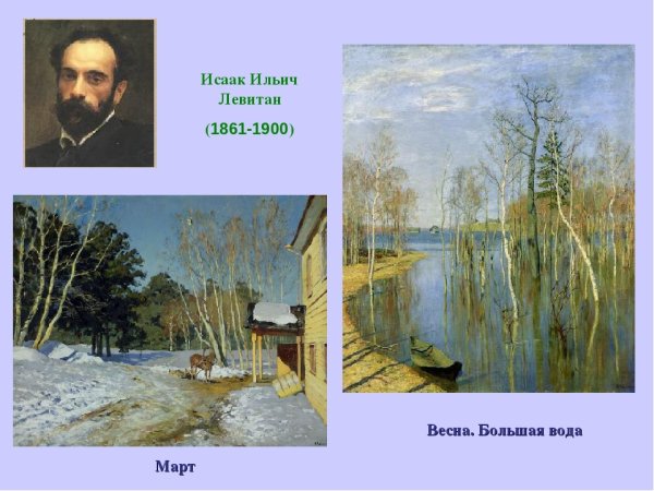 Картина Левитана Весна большая вода