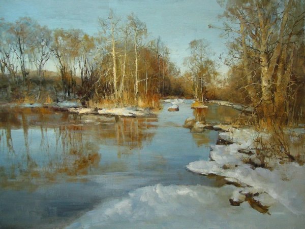 Исаак Ильич Левитан цветущие яблони