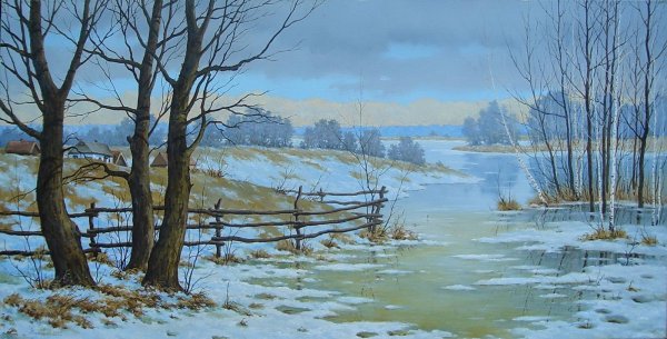«Ранняя Весна в Абрамцево» Левитан