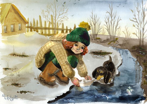 Пускать кораблики живопись