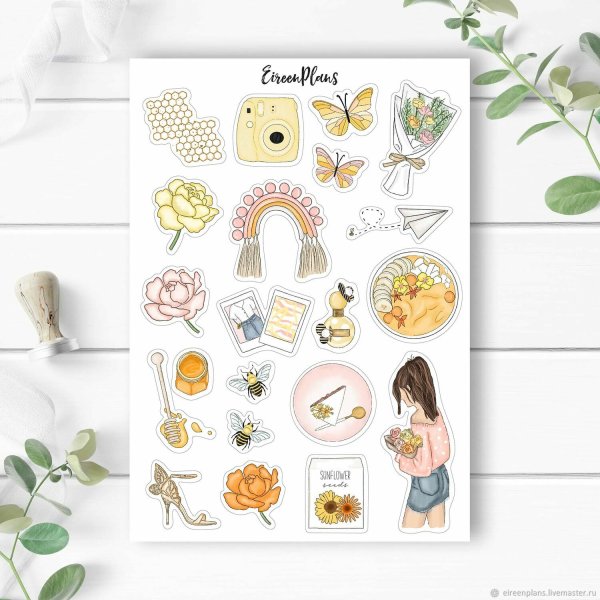 Весенние наклейки