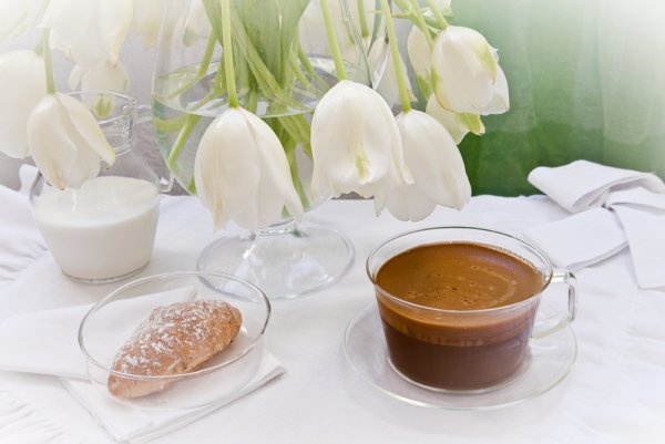 Утро кофе Весна