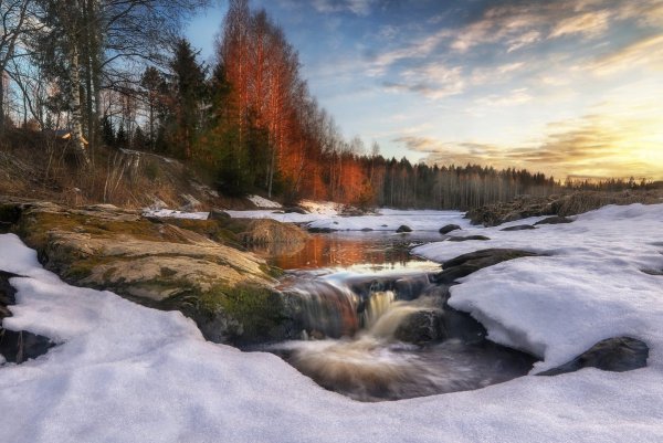 Ахинкоски весной Карелия