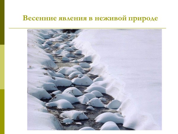 Природные явления весны