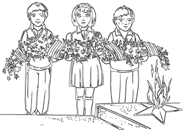 Раскраски 9 мая для детей