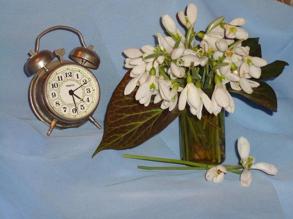 Красивые весенние часы