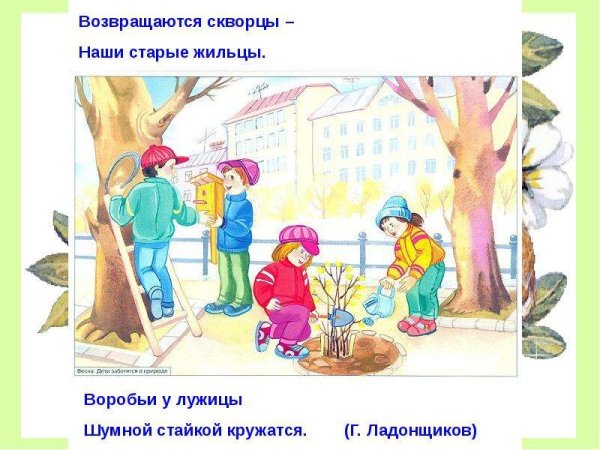 Весна в городе для детей