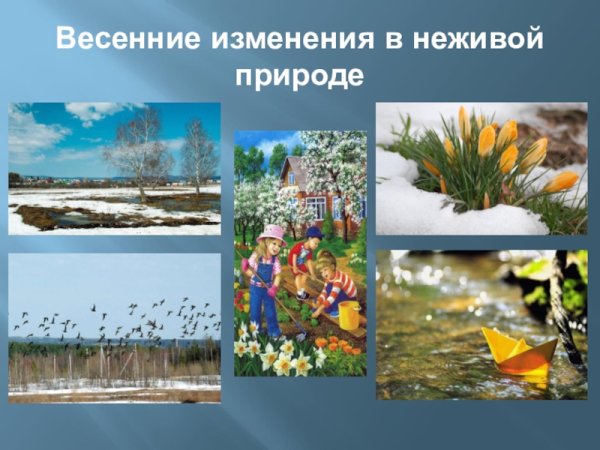 Весенипя явления в неживой природе