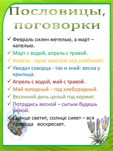 Приметы и пословицы про март