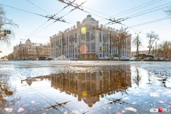 Набережная Самары весной