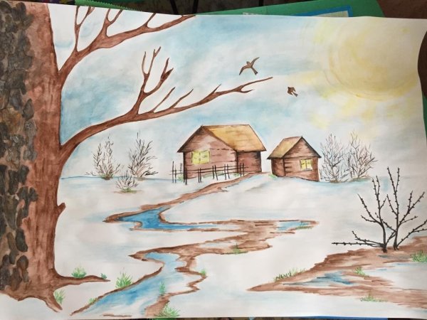 Рисунок на тему Весна