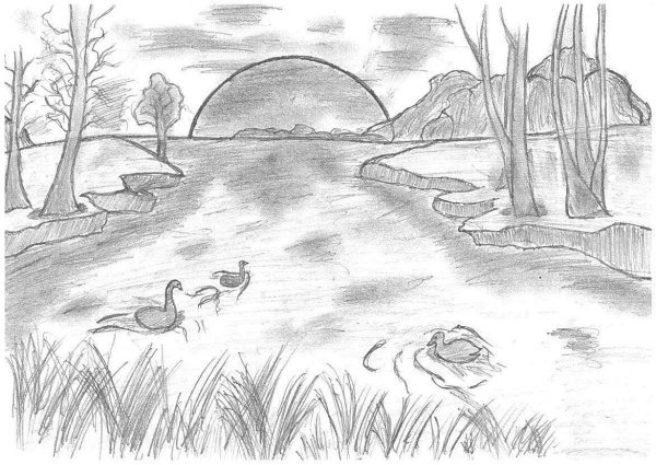 Поэтапное рисование Весна карандашом