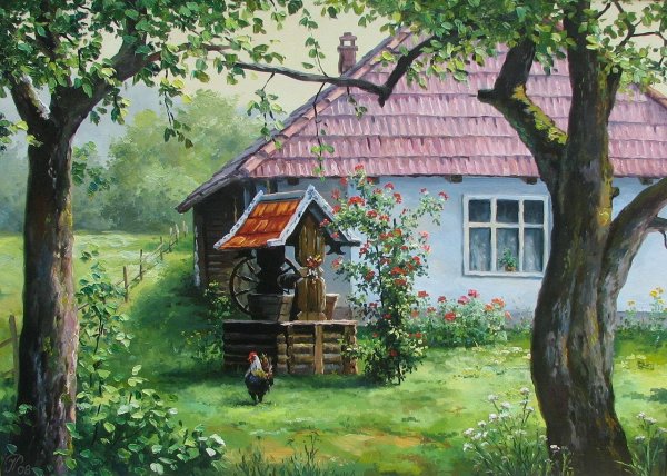 Сад мультяшная