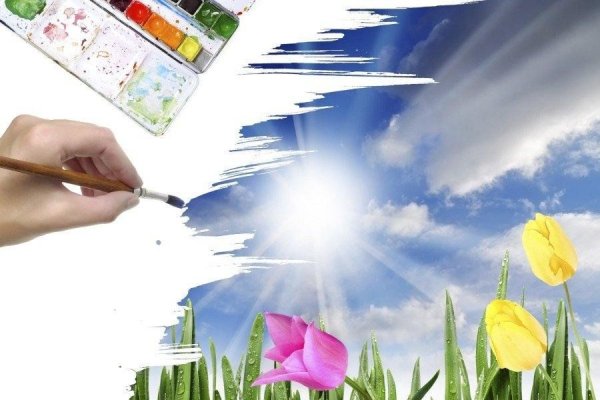 Цветы кисти краски