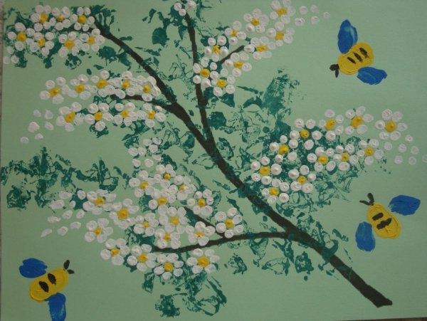Рисование Цветущий сад