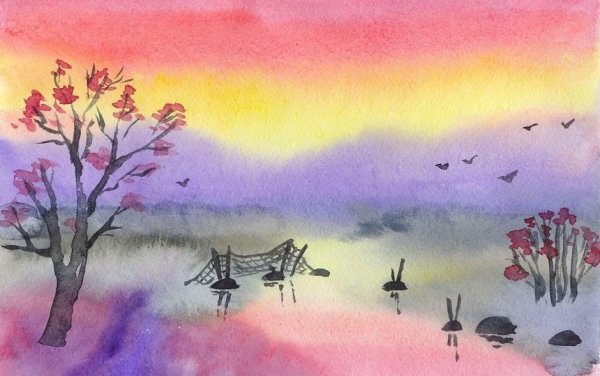 Рисование по мокрому