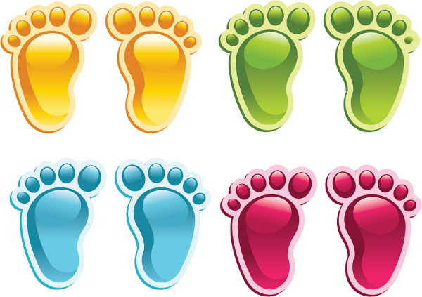 Отпечаток детской ноги