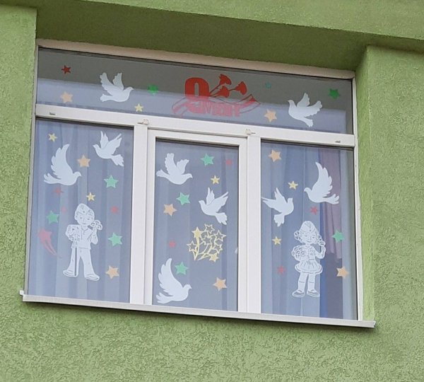 Трафареты птиц на окна