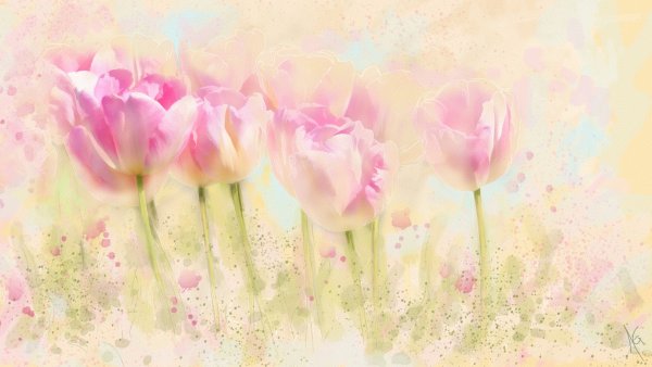 Цветочная акварель Альберто Гильена