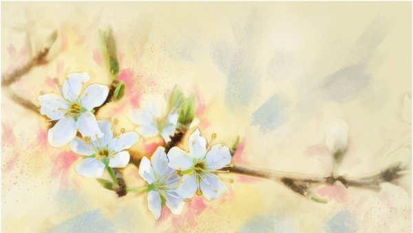 Нежная Весенняя акварель