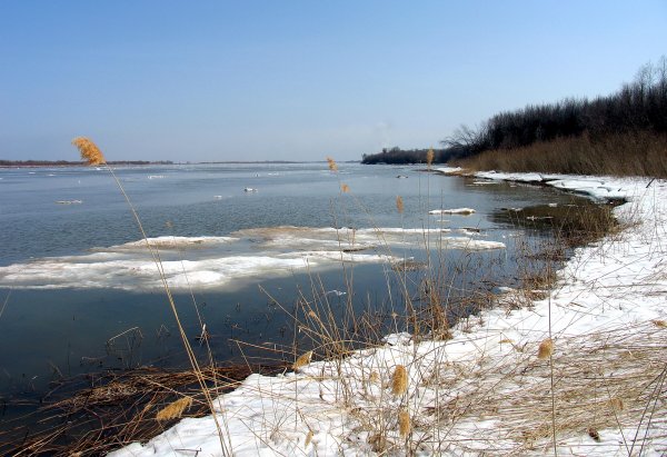 Тольятти Волга ранней весной