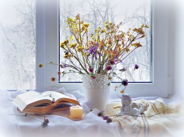 Подоконник зима