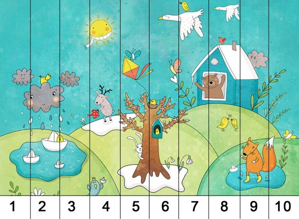 Пазл Весна для детей