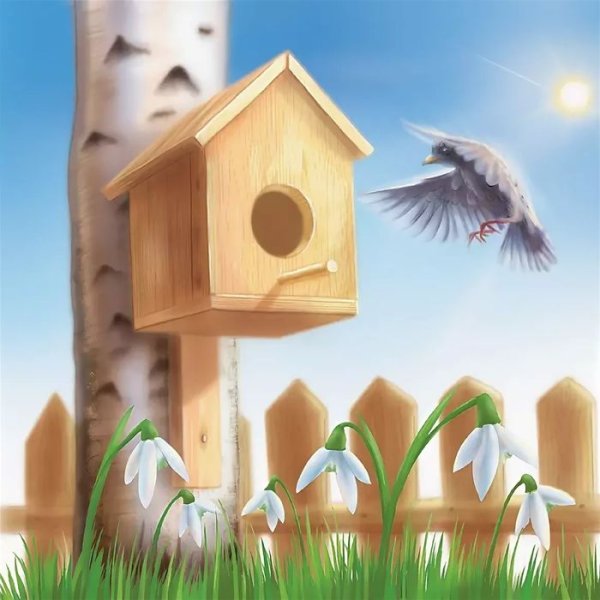 Весна пришла и птицы прилетают