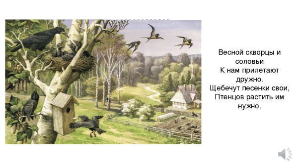 Рисование перелетные птицы весной