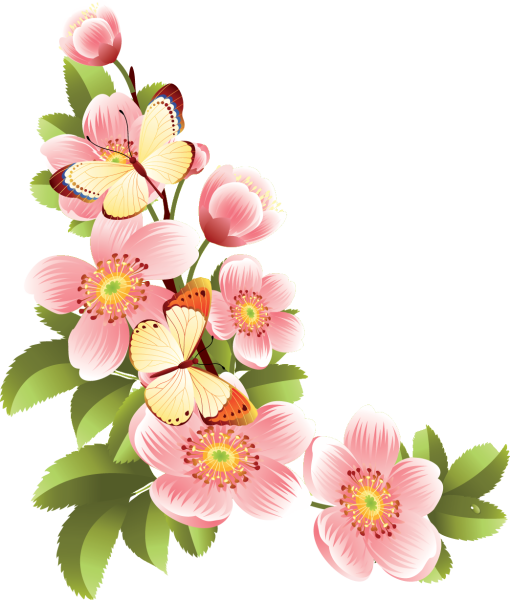 Цветы на прозрачном фоне