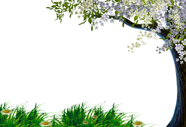 Рамочка Весенняя на прозрачном фоне