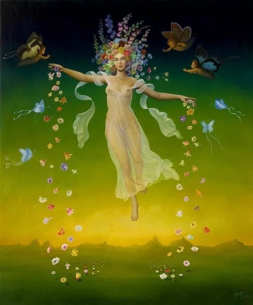 Лесная Фея богиня картина живопись