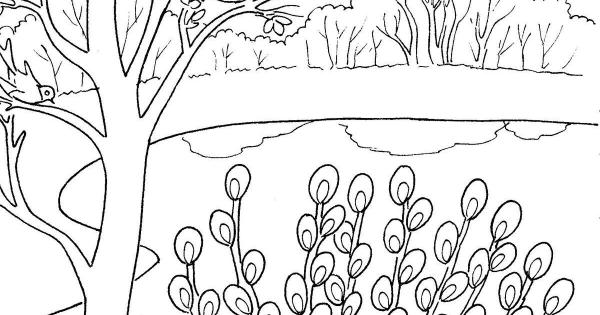 Весенние раскраски