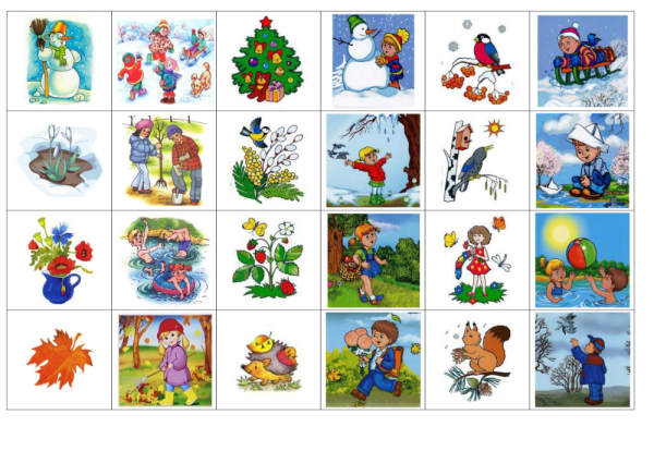 Алгоритм рассказа о времени года