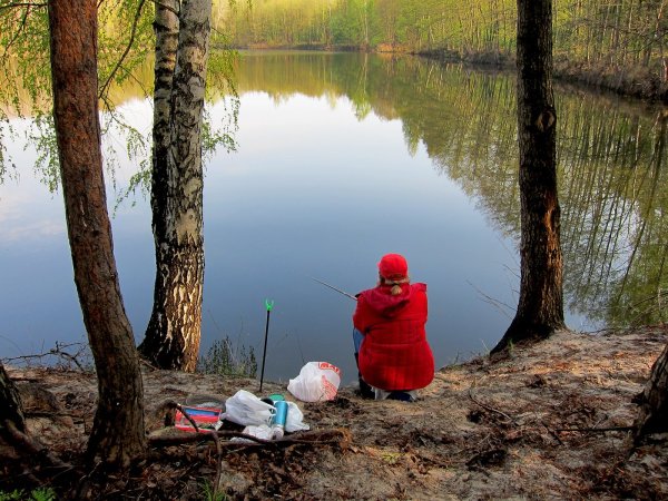 Рыбалка на реке в марте